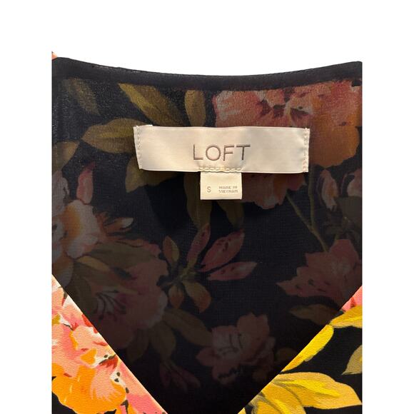 NWOT LOFT Bright Orange Pink Spaghetti Strap Shell Top Size SMALL - Picture 2 of 4